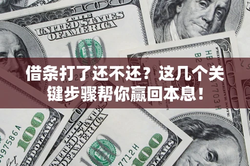 武汉借条打了还不还？这几个关键步骤帮你赢回本息！