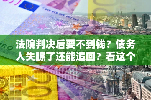 武汉法院判决后要不到钱？债务人失踪了还能追回？看这个方法！
