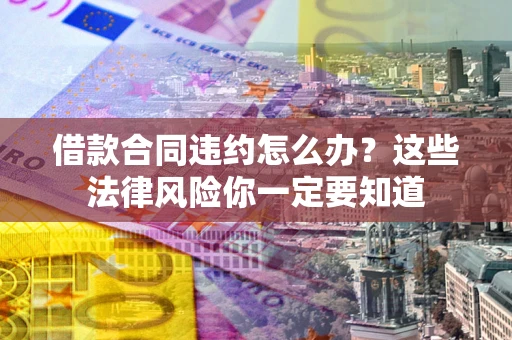 武汉借款合同违约怎么办？这些法律风险你一定要知道