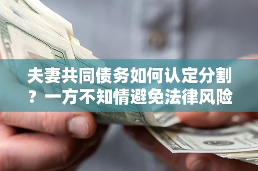 武汉夫妻共同债务如何认定分割？一方不知情避免法律风险必看！