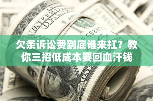 武汉欠条诉讼费到底谁来扛？教你三招低成本要回血汗钱